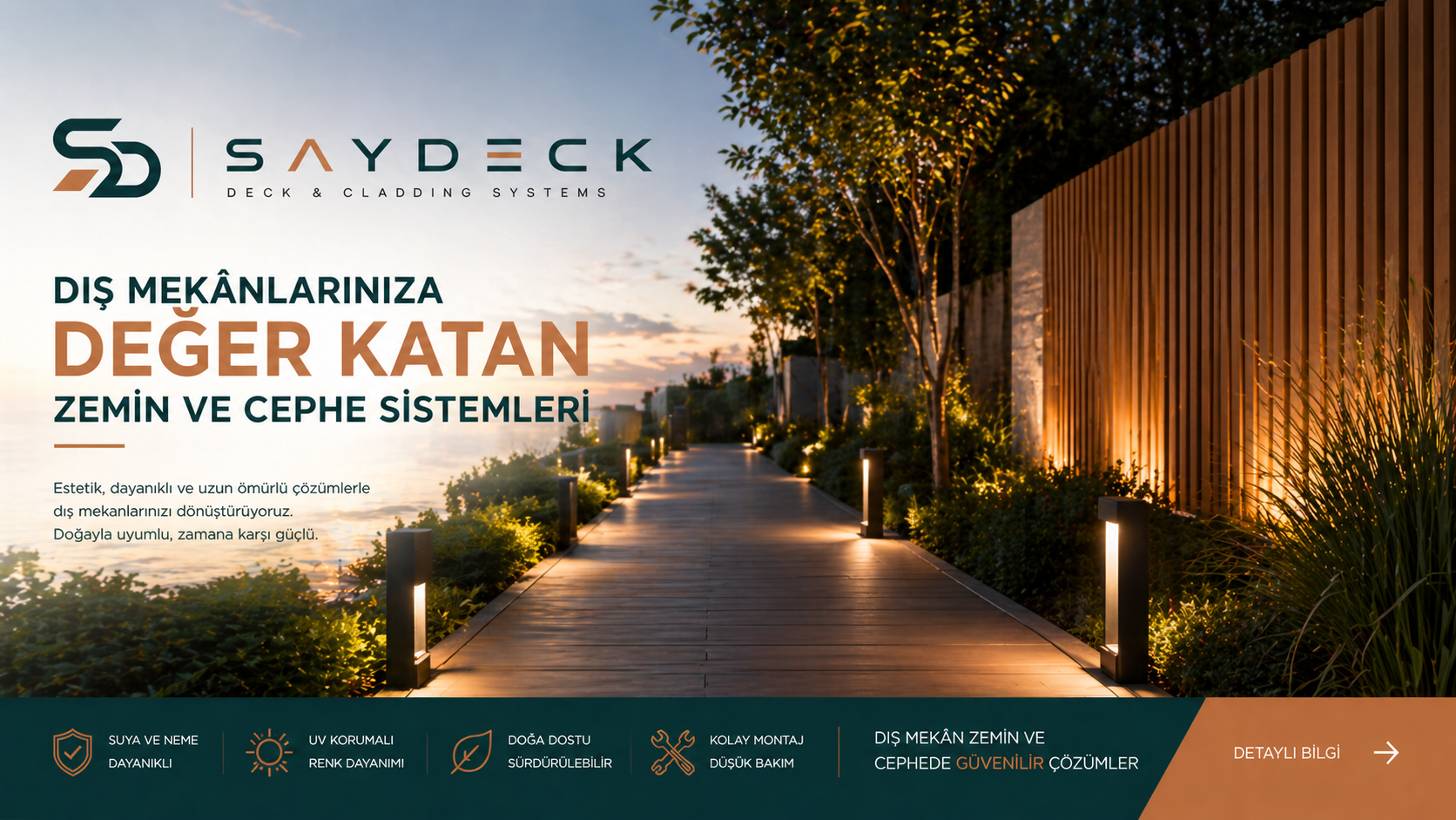 SayDeck modern dış mekan deck çözümü