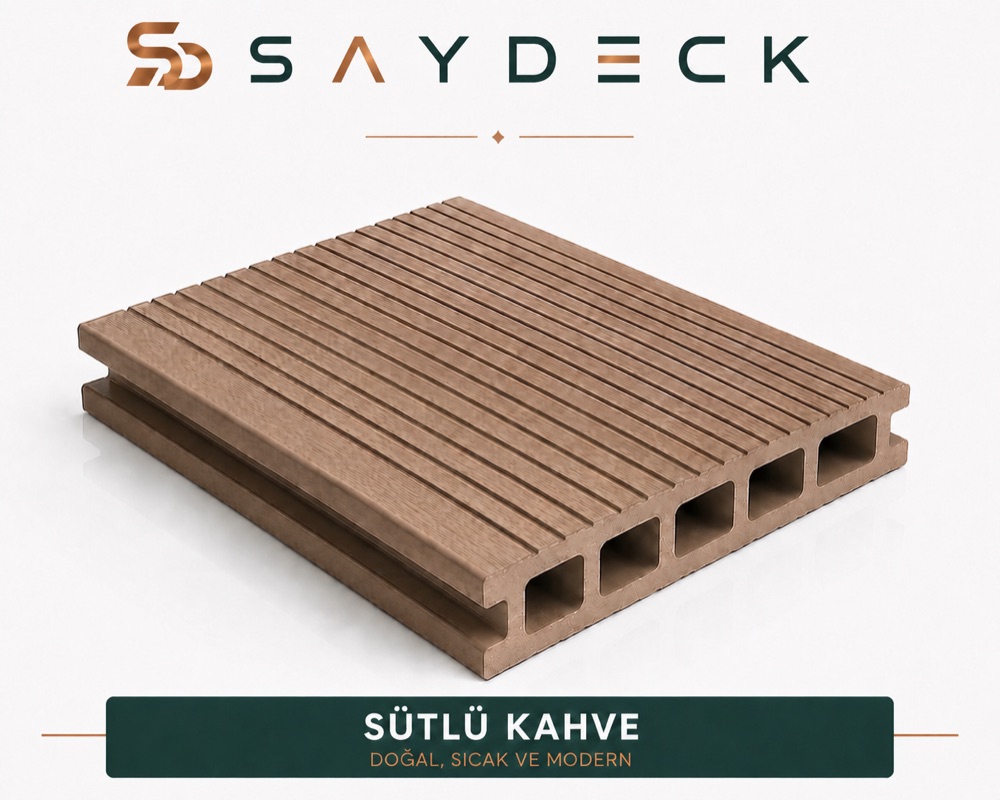 Sütlü Kahve ince oluklu kompozit deck profil rengi
